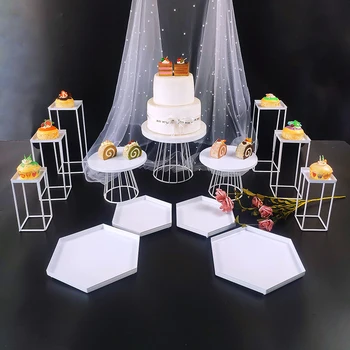 Valge Metall Kook Hammas Pulm Kuld Magustoit Display Rack Sünnipäeva Dekoratiivsed Cupcake Hammas Toidu Kook Sahtel