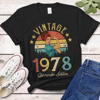 Vintage 1978 Karantiini Väljaanne T-Särk Rosie Naiste 43 43rd Sünnipäeva Kingitus Idee Tüdrukute Ema, Abikaasa, Tütar Naljakas Retro Tee Särk