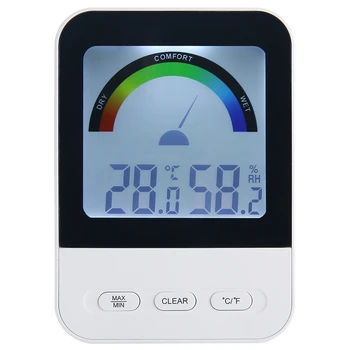 Ülitäpne Digitaalne Elektrooniline Termomeeter Hygrometer 24hours Auto Max/Min Sise-Beebi Mugavust Temperatuur Niiskus Diktofon