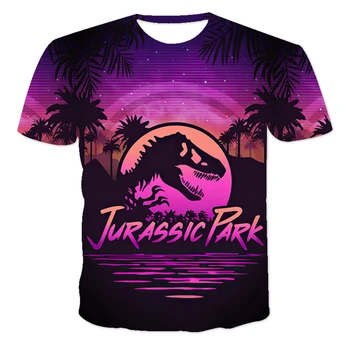 2021 Uus Ilus 3D-Printimine Populaarne Filmi Jurassic Park Poiss/Tüdruk Võimutsev Trend Trükkimine Lühikeste varrukatega T-Särgid, Topid 4T-14T