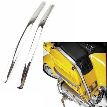 2x Mootorratta Voolundi Bow Kujuga Chrome Strake Sobivad Honda GoldWing GL1800 2001-2011 Teenetemärgi Osad, Lihtne Paigaldada