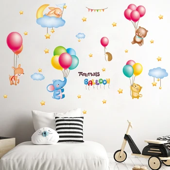 Vaal Seina Kleebised DIY Loomade Õhupallid Seinamaaling Kleebised Lastele Toad Beebi Magamistuba Lastele, Lasteaed Kodu Kaunistamiseks Tapeet