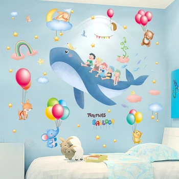 Vaal Seina Kleebised DIY Loomade Õhupallid Seinamaaling Kleebised Lastele Toad Beebi Magamistuba Lastele, Lasteaed Kodu Kaunistamiseks Tapeet
