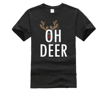 Cotton fashion suvel t-särk meestele Jõulud Oh Deer Rudolph Nägu Naljakas T-Särk meestele