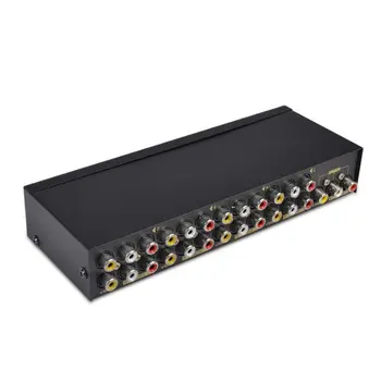 AV Switch Box Komposiit-Lüliti 8 Port RCA Audio-Video 8 In 1 Out TV Swithcer Adapter DVD-HDTV Converter
