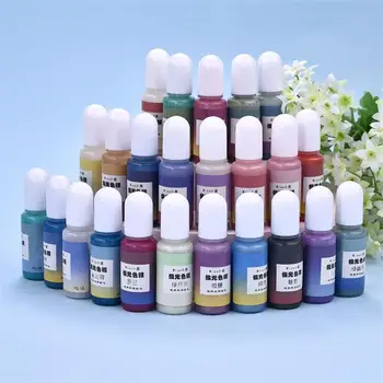 24 Värvi 10g/Pudel Puu-Polariseeritud Värv Vaik Pigmendid DIY pärlmutterläiget tekitavad Epoksüvaik Pigment Vedela Värvaine Vaik Värvaine