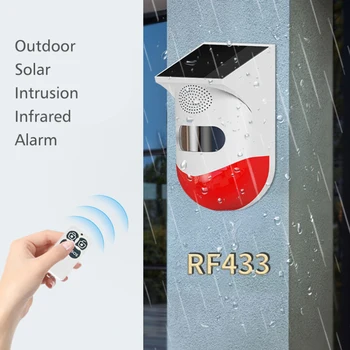 RF433 Päikese Infrapuna PIR Liikumisanduri Häire Anduri Liikumisandur Väljas Hoom enesekaitseks valvesignalisatsioon Veekindel