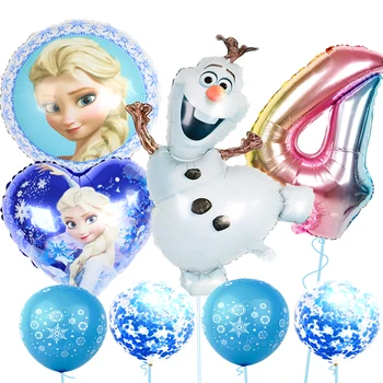 1set elsa Olaf Disney Külmutatud printsess heelium õhupallid, Baby shower tüdruk foolium globos sünnipäeva ruumi pool kaunistused lapsed mänguasjad