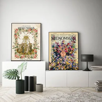 Midsommar Võib Päev Film Sõnastik Plakati Print Lõuend Abstraktse Maali Seina Art Pilte Põhjamaade Elutuba Home Decor Raamita