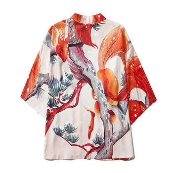 Kevadel Deemon Trükitud Armastavad Jaapani Samurai Stiilis Kimono Streetwear Meeste Ja Naiste Kampsun, Jaapani Harajuku Anime Rüü Riided