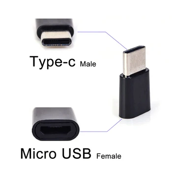 1tk Micro USB Female Tüüpi-c USB-C-d Male Adapter Converter laadimispistik