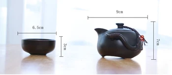 Keraamiline teekann, veekeetja gaiwan Hiina Reisi Keraamiline tee tassi puer hiina tee pot kaasaskantav tee set drinkware Tasuta shipping