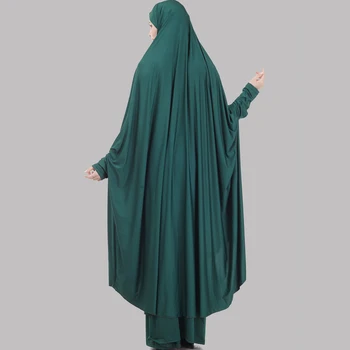 Richkeda Poest Uus 2021Two-osaline Komplekt Palve Rõivas Kleit Moslemi Naiste Abaya Jilbab Hijab Kaua, Khimar Riided Ramadan Seelik