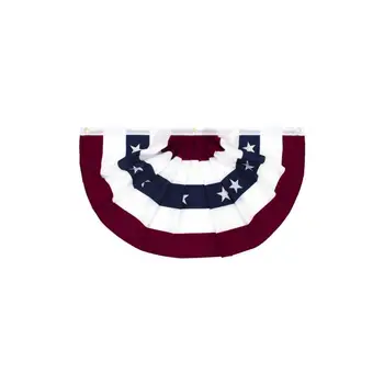 USA Tsiitsitaja Lipu Plisseeritud Fänn Bänner 4. juuli iseseisvuspäeva Decor Messing Kaitserõngad Fade Vastupidav Polüester 45*90cm