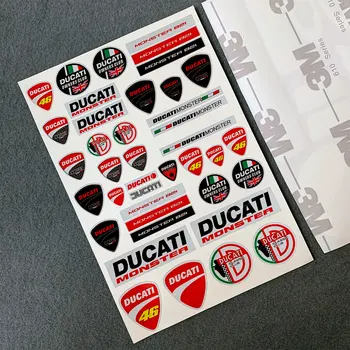 3M Peegeldav Kiiver Motorcross Mootorratas Kleebised itaalia Lipu all Kleepsud Ducati Logo 18CM x 27CM