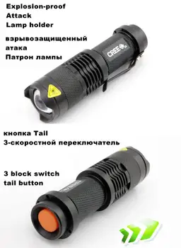 2017 LED taskulamp Lanterna led High Power Torch 2000 luumenit Zoomable mini Taskulamp tatica valguse laterna kvaliteetne