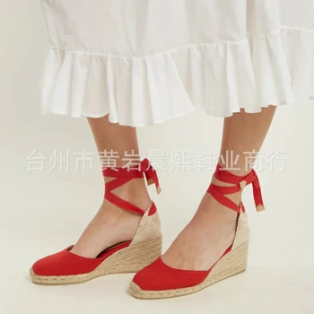 2020. aasta uus mood Naiste Espadrille Pahkluu Rihm Sandaalid on Mugavad Sussid Kallid Naiste Vabaaja Jalatsid hot müüa naiste kingad