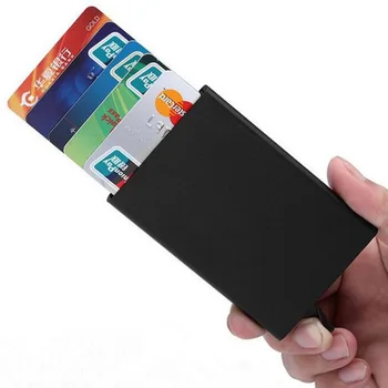 Krediitkaardi Omanik Meeste Slim Anti Kaitsta Reisi ID kaardi Valdaja Naiste Rfid Rahakott Metallist Juhul Porte Carte rahakott id-kaardi hoidik