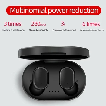 A6S TWS 5.0 Bluetooth Kõrvaklapid Juhtmeta Kõrvaklappide Stereo-Peakomplekti sport Earbuds Kõrvaklapid koos aku kast nutitelefoni