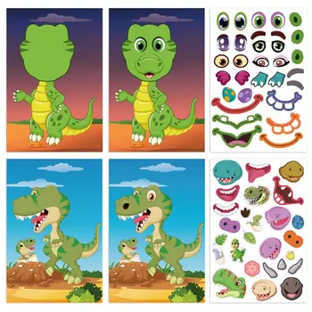 Cute Cartoon Loomade Puzzle Kleepsud Lapsed Lapsed DIY Naljakas Mänguasjad Kokku panna Pusle Loomaaed Dinosaurus Haridus-Õppimise Mängud Kingitused