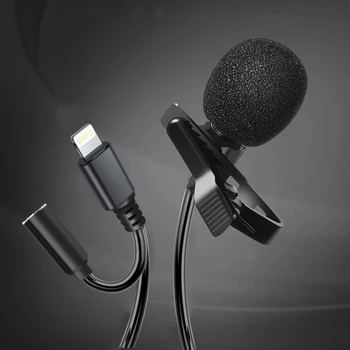 Mini Mikrofon iPhone Kaasaskantav Clip-Rinnamikrofon Mikrofon iPhone iPad Xiaomi Android Nutitelefoni DSLR Kaamera PC Sülearvutid