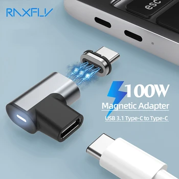 Raxfly 100W Magnet Kaabel Adapter USB-C-C-Tüüpi Konnektor 24-Pin 10Gbs USB-C 3.1 Kiire Laadimine Kiire Laadimine Telefoni Converter