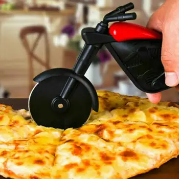 Pizza Nuga Terasest Mootorratta Lõikur Kook Ideaalne Rattad Pizza, Pitsa Aksessuaar Vahendid Vahvlid Käärid Köök P F0K2