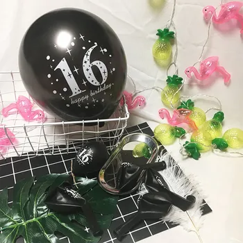 10tk/palju õnne Sünnipäevaks õhupalli oma kirjalikus teatises arv 16 18 30 40 50 60 70 80 90 aastat vana, Sünnipäev digitaalse ballon Lateks Globos