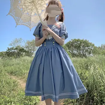 Suvine Kleit Naiste Harajuku Gooti Kawaii Lolita Kleit-Line Madrus Vintage Jaapani Magus Vibu-sõlm Tüdruk Retro Streetwear Vestidos
