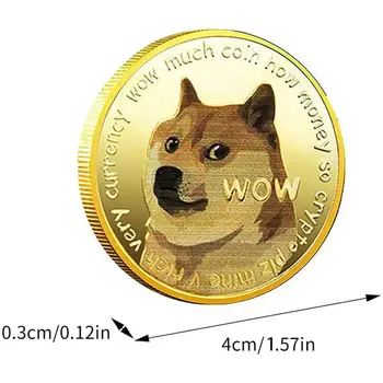 Naljakas Dogecoin Kuld, Hõbe Doge Mälestusmüntide Kollektsioon Wow Koer Muster Suveniiride Kodu Kaunistamiseks Käsitöö Desktop Kaunistused