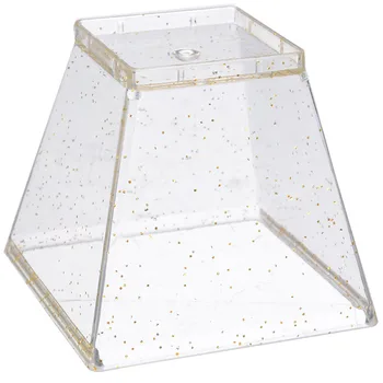 25pcs Square Mini Magustoit Tassi Gold Glitter läbipaistvast Plastikust Parfait Eelroa Cup Väike Korduvkasutatavad Teenindavad Kausi Pool Tarvikud