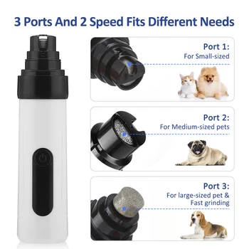 Dog Nail clipper koerte küünte kääridega pet veski Laetav USB Loomade Clipper Madal Müra Kassi Küüned Hooldustooted Trimmer Pet Komplekt