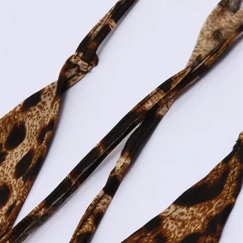S-3XL Leopard Printida Aluspesu Pluss Suurus Naistepesu Seksikas Bowknot Naiste Bodysuit V-Kaeluse Teddies Porn Erootilised Kostüümid Sugu Lenceria