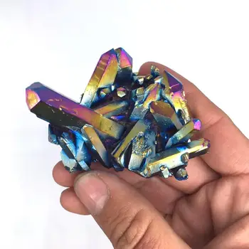 Looduslik Kvarts Kristalli Titanium Rainbow Klastri Punkti Harv Reiki Kivi Saab Käsitöö-Dekoratsioon Isend Mineraal paranemiseks Ho Z5A2