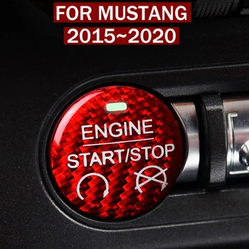 1tk Punane/Must Start Stop Nupp Mootori Kleebis Ford MUSTANG Teenetemärgi Katta. Aastaks~2017 2018 2019 2020 Tarvikud