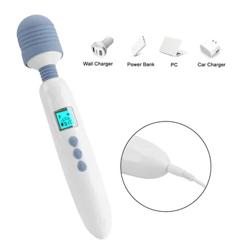 Soojendusega G-Spot Vibraator Naissoost Masturbatsioon Massager Magic Wand 36 Kiirus LCD AV Kinni Vibraator Kliitori Stimuleerimiseks