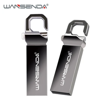 WANSENDA Veekindel USB Flash Drive 64GB Metallist Pen Drive 4GB 8GB 16GB, 32GB Pendrive USB 2.0 mälupulk, Mille võtmehoidja