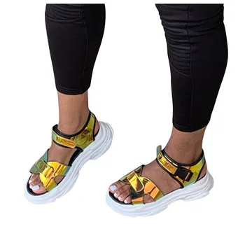 Naiste Mood Suve Sandaalid lakknahast Konksu Aasa Suured Platvorm Kiilu Sandal Sandaalid Zapatos Mujer Kõrge kvaliteedi #40