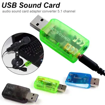 5.1-Kanaliga w/3.5 mm Heli Kaardi Välise USB helikaardi Audio Kaardi Adapter Arvuti Stereo Mic, Audio USB Converter For PC