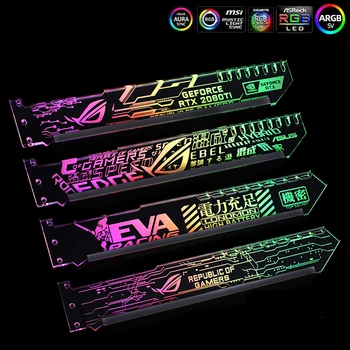 GPU Bracket Horisontaalne VGA Omanik videokaardi Toetust GPU takistab longus 5V ARGB 3PIN / 12V RGB 4PIN Emaplaadi AURA SYNC