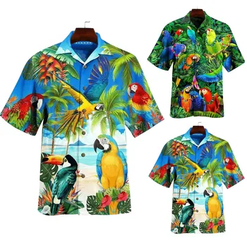2021 Meeste Särgid Meestele Havai Camicias Juhuslik Wild Särgid Trükkida Lühikese varrukaga Pluusid Topid Chemise Homme Camisas De Hombre