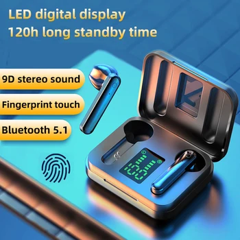 Bluetooth-5.1 Juhtmeta Kõrvaklapid HIFI Panoraam Stereo IPX7 Smart Müra Vähendamise Sport Kõrvatropid Laadimise Kasti Mikrofon