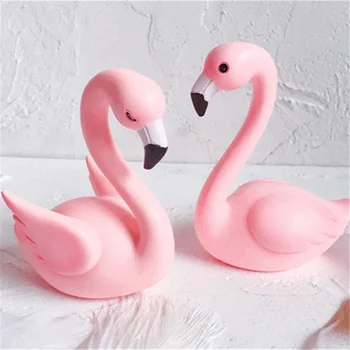 Roosa Flamingo Kook Teenetemärgi Akrüül Koogikarpides Torukübar Sünnipäeva Kaunistamiseks Pulmad Magustoit Decor Kingitus Hawaii Pool Tarvikud