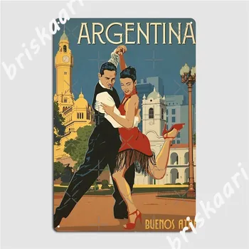 Vintage, Argentina, Buenos Aires, Tango Metallist Märgid Klubi Koobas pubi Projekteerimine Tina märk Plakatid