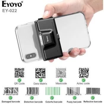 Eyoyo EY-022 2D Tagasi Clip Bluetooth Vöötkoodi Telefon Kantavate Vöötkoodi Lugeja Andmete Maatriks 1D2D QR Scanner Android, IOS Süsteem