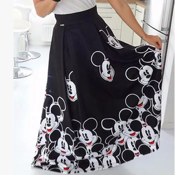 Disney kawaii Suvel uus magus suure-waisted-line trükitud Miki seksikas seelik Õhtusöök pool kleit sünnipäeva korea fashion