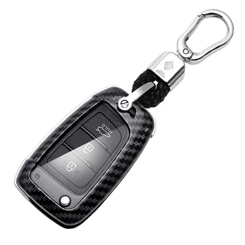Süsiniku ABS Auto key Set pad Puhul Hyundai Elantra i30 i35 i40 Tucson Kona 2016 2017 2018 2019 Auto tarvikud võtmehoidja