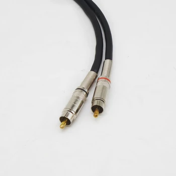 Käsitsi valmistatud Must pehme nöör Foolium RCA signaali Audio Line 50cm 1m 2m 2RCA 2 RCA Audio Kaabel kodukino DVD AV-TV Võimendi
