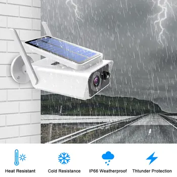 1080P Päikese IP Security Kaamera, PIR Liikumisandur, Aku, kahesuunaline Audio Traadita Wifi CCTV Video Valve Kaamera
