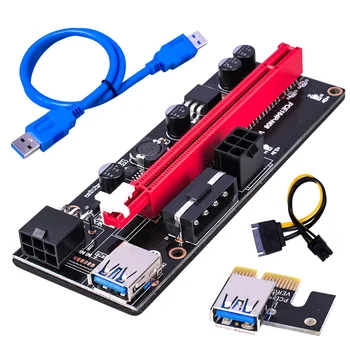 Ver 009S PCI-E Ärkaja Juhatuse 1X Kuni 16X GPU Extender Ärkaja Kaart PCI-E USB 3.0 GPU Adapter 6pin Liides